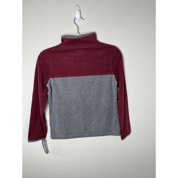 NWT Oshkosh b'gosh SZ 10 Red/Grey Long Sleeve Sweatshirt 1/4 Zip Boys - Picture 2 of 11